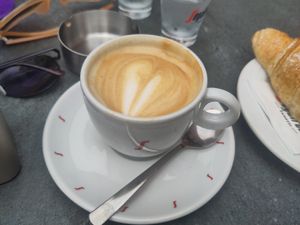 Cappuccino (after one sip, it was too good haha) at Antico Caffe Scaletto in Bologna