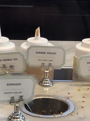 Ginger velvet dressing: miso cashew garlic  at Le Botaniste - Soho in New York City