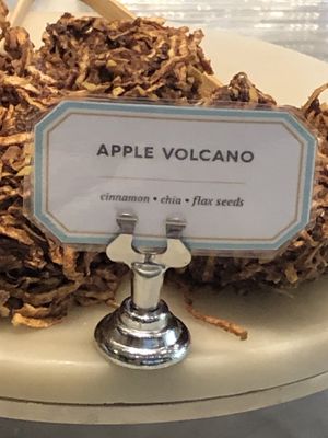 Raw snack , apple volcano, cinnamon chia flaxseed at Le Botaniste - Soho in New York City