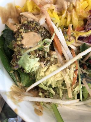 This avocado taste amazing, with the dry nuts and flaxseeds, crunch outside and soft inside taste amazing  at Le Botaniste - Soho in New York City