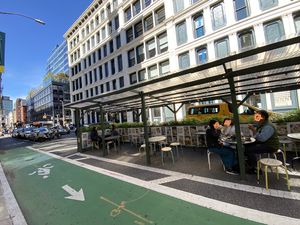 outdoor seating  at Le Botaniste - Soho in New York City
