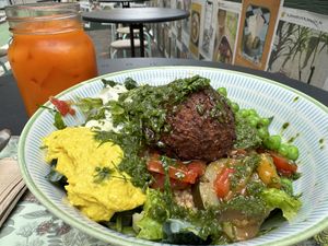 Mediterranean Salad, Carrot Detox  at Le Botaniste - Soho in New York City