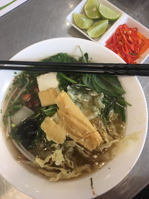 vegan rice noodle soup at Sala in Ho Chi Minh City