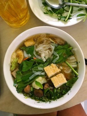 Pho - good balance of veggies, mock meat & tofu at Sala in Ho Chi Minh City