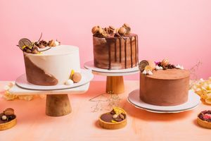 An AOTG Cake is an experience in itself, made using wholesome, hand milled flours, fair trade chocolate and a plethora of unique curds, garnishes and compotes. at An Ode to Gaia in Mumbai