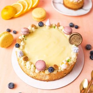 We top this zesty bad boy off with a rich lemon curd and blueberry compote - both made from scratch! This one's got spunk. at An Ode to Gaia in Mumbai