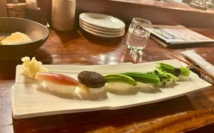 Vegan sushi assortment   at Gonpachi - Shibuya in Tokyo