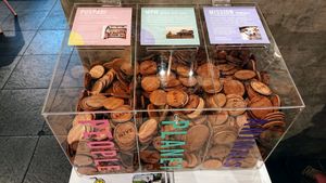 donation boxes at Give Cafe in Canggu