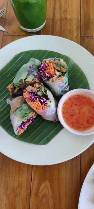 Rice paper rolls at Give Cafe in Canggu