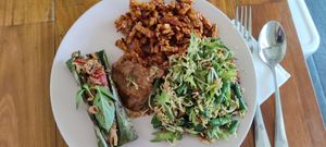 Nasi campur (chose 3 ingredients, no rice) at Give Cafe in Canggu