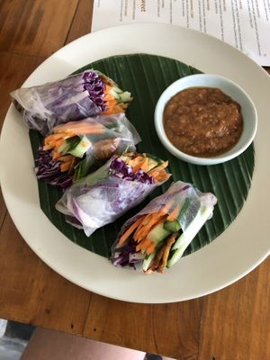 Spring rolls  at Give Cafe in Canggu
