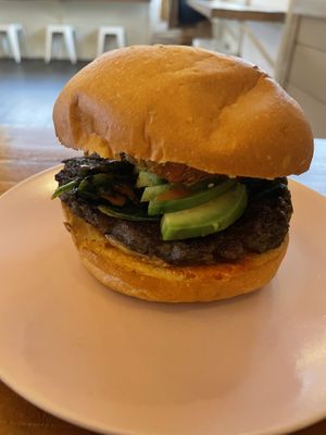 Beaky burger  at Give Cafe in Canggu