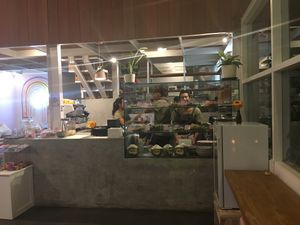 The bar and the amazingly friendly team at Give Cafe in Canggu