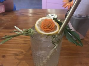 Fresh Fizz - Ginger, Lime, Lemongras and Kaffir... very tasty   at Give Cafe in Canggu