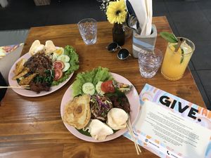 Gado gado & Nasi  at Give Cafe in Canggu