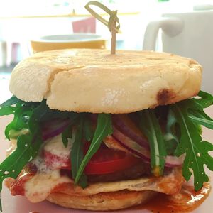 Sausage and egg muffin  at Give Cafe in Canggu