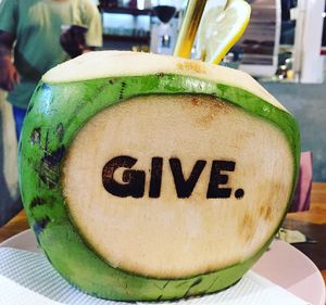 Coconut  at Give Cafe in Canggu