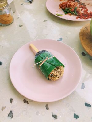 Raw vegan snickers ice cream at Give Cafe in Canggu