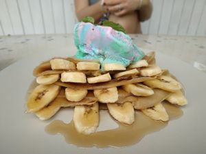 Rainbow Pancakes at Give Cafe in Canggu