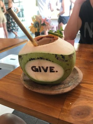 Coconut  at Give Cafe in Canggu