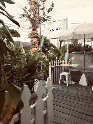 Front porch  at Give Cafe in Canggu