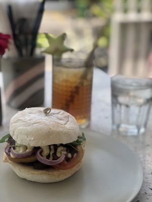 Breakfast burger at Give Cafe in Canggu