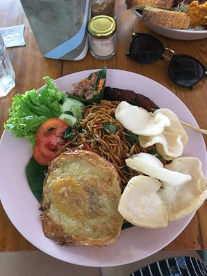 Vegan fried egg!  at Give Cafe in Canggu