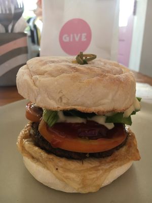 English breakfast muffin  at Give Cafe in Canggu