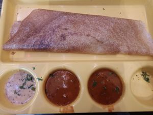 Vegan masala dosa at Golgappa Vegetarian Restaurant in Upper Mount Gravatt