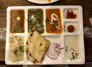 Best choice so you can choose to sample all the vegan flavours. Mmmmm at Golgappa Vegetarian Restaurant in Upper Mount Gravatt