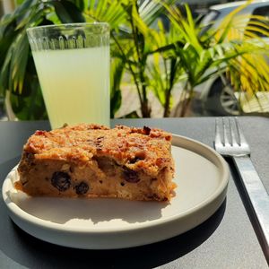 Pudding & homemade ginger limonade at Cantine in Vilvoorde