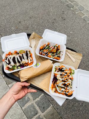 Meatless lunch is the best lunch. at Garbanzo - Falafel & Hummus Bar in Vienna