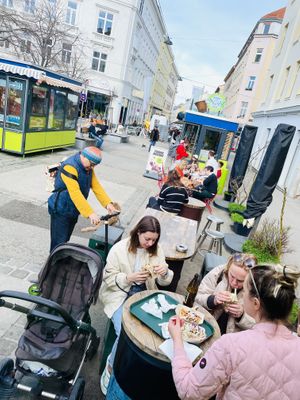 Visit us in Vienna’s coolest neighborhood, Yppenplatz / Ottakring.  at Garbanzo - Falafel & Hummus Bar in Vienna