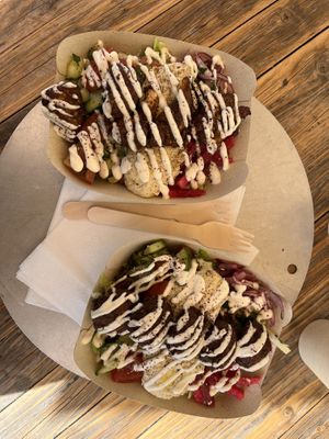 Falafel Box & Blumenkohl Box  at Garbanzo - Falafel & Hummus Bar in Vienna