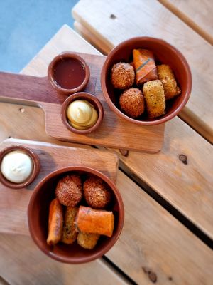 Appetizers (bitterballen etc) at Het Slachthuis in Leiden