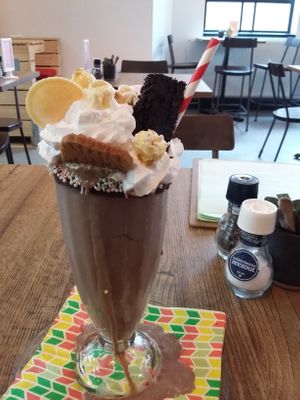 Banana chocolate freakshake at Het Slachthuis in Leiden