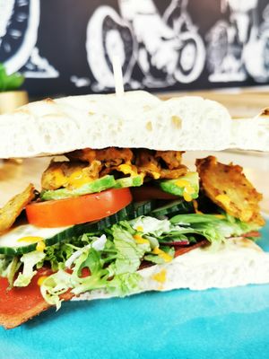 Club "chicken" sandwich at Het Slachthuis in Leiden