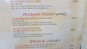 Vegan wines at Earth to Table in South West London
