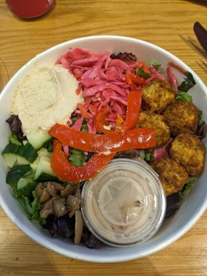 Falafel salad bowl at Pret A Manger - Union Station in Washington