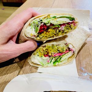 Super yummy falafel wrap  at Pret A Manger - 30th St Station in Philadelphia
