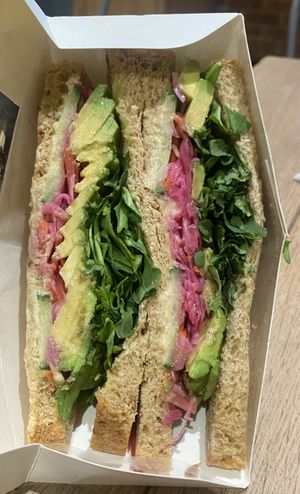 vegan sandwich   at Pret A Manger - 30th St Station in Philadelphia