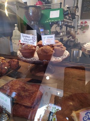 Pumpkin spice vegan muffin at Bake Shop in Brooklyn