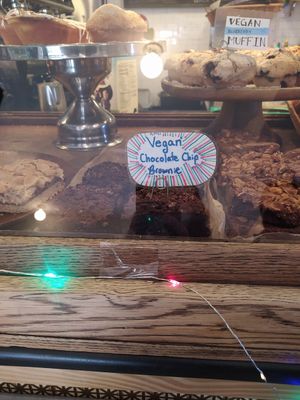 Vegan chocolate chip brownie at Bake Shop in Brooklyn