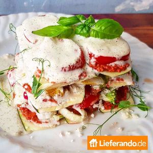 raw vegan Lasagne  at Rohkosteria in Mannheim