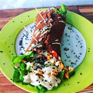 raw vegan Wrap  at Rohkosteria in Mannheim