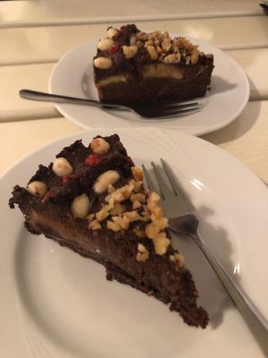 Chocolate Cake. Super lecker at Rohkosteria in Mannheim