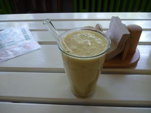 Smoothie
'Lebenslust (Glücklichmacher)'
'Love-of-Live (Happy-Maker)' at Rohkosteria in Mannheim