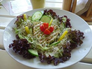Gorilla-Sprossen-Bowl
decorated with love :-) at Rohkosteria in Mannheim