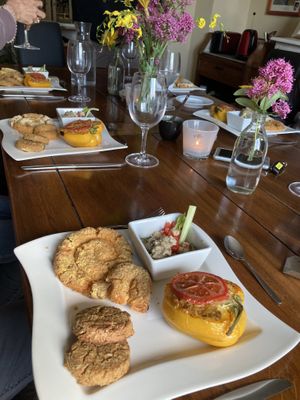 Soya coockies and pepper with legumes at Abriecosy Ecolodge in Bargemon