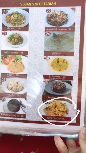 Menu at Rest Inn in Bangkok